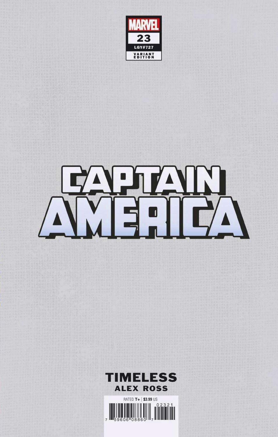Captain America #23 Alex Ross Steve Rogers Timeless Variant Comic Book - Collectible Marvel Superhero Art for Fans & Display