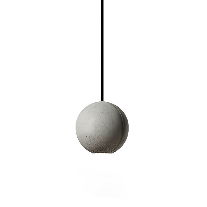 Modern Moon Concrete Pendant Light - Industrial Chic Ceiling Fixture for Living Room, Bedroom, or Dining Area