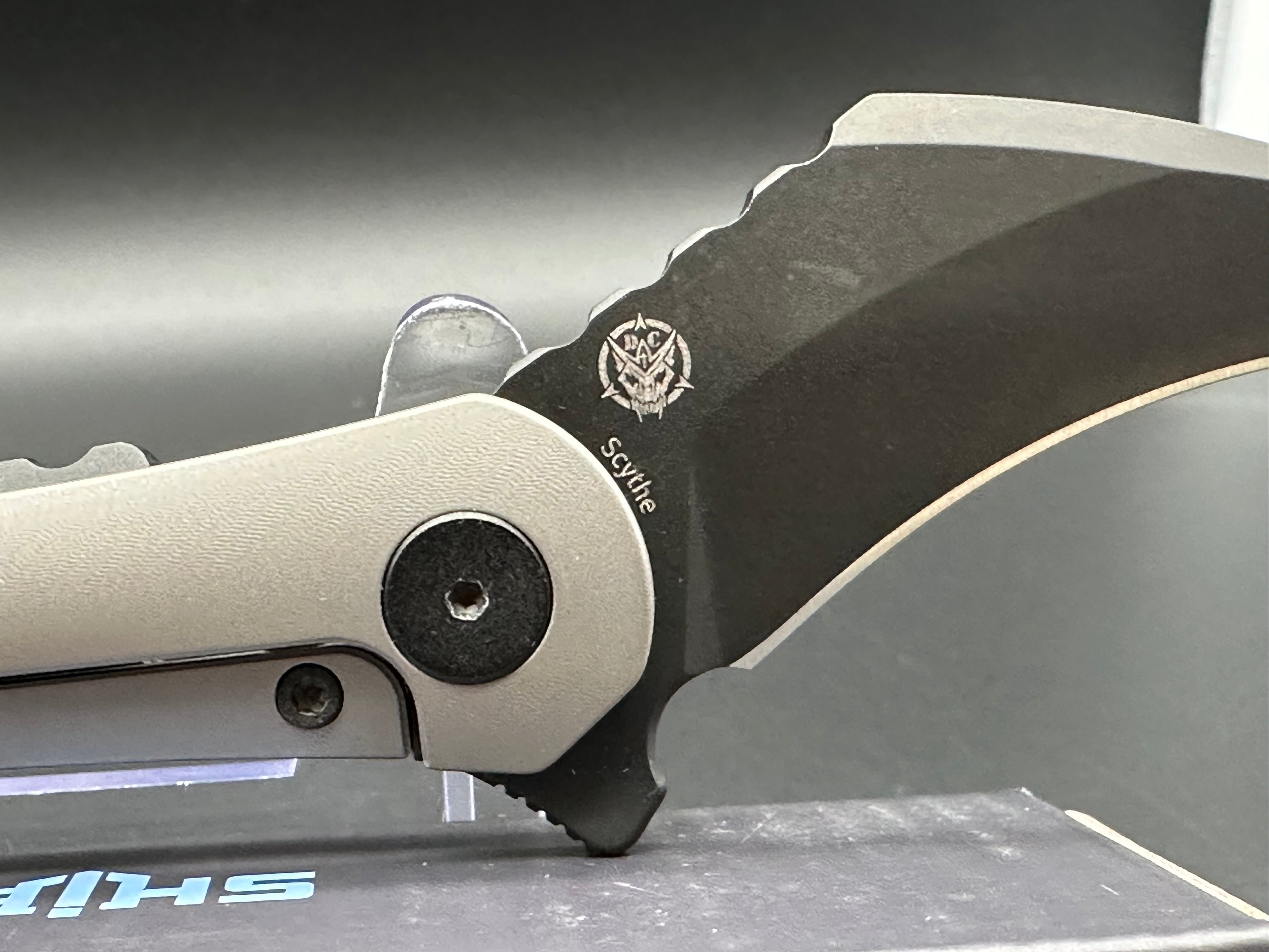Shieldon Scythe XL Titanium Handle with S35VN Blade - Premium Outdoor Survival Knife for Camping, Hunting & Bushcraft