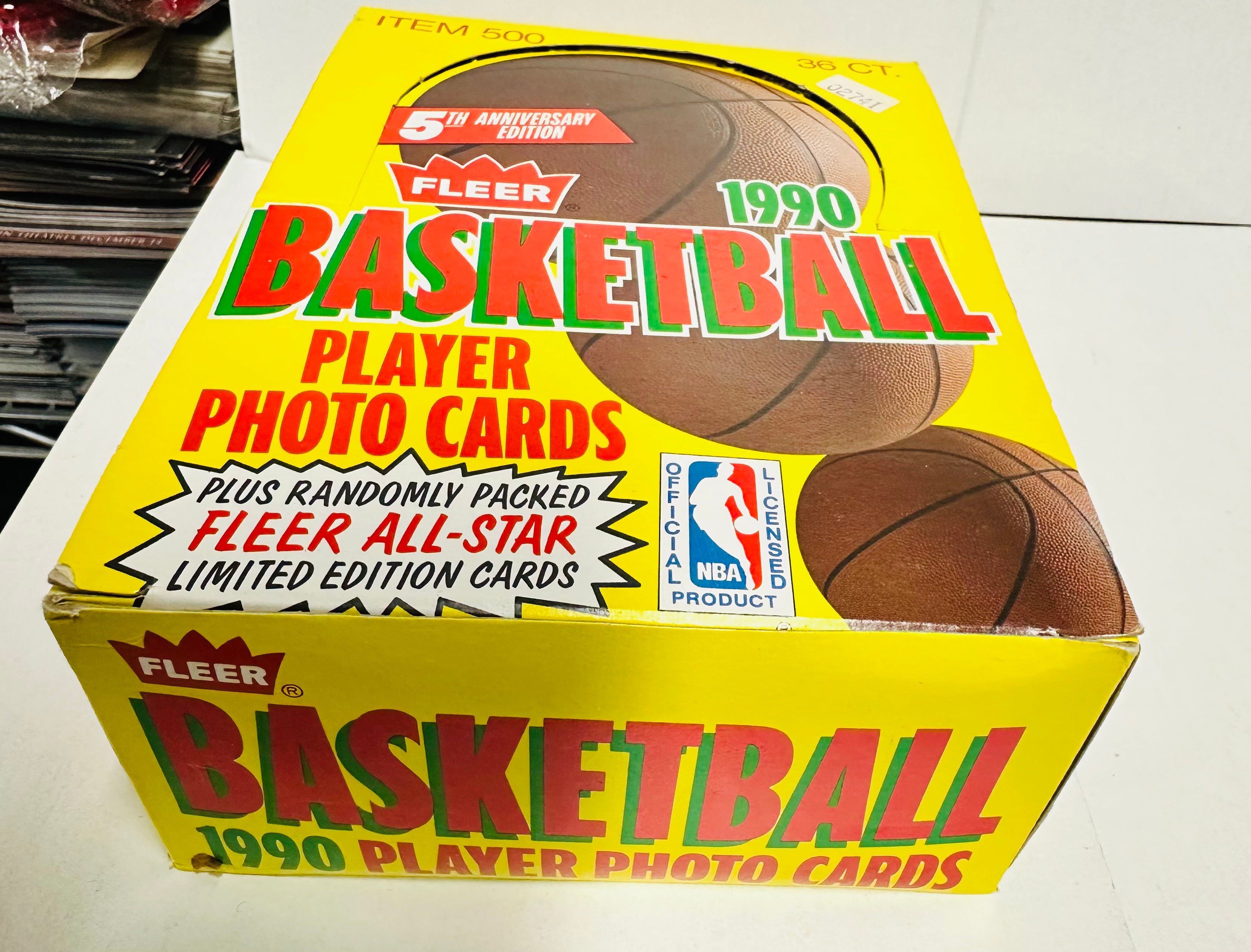 Vintage 1990 NBA Fleer Basketball Cards - 36 Sealed Packs Collector's Box | Rare Basketball Trading Cards for Sports Memorabilia & Investment | Perfect for NBA Fans, Card Collectors, and Gift Giving