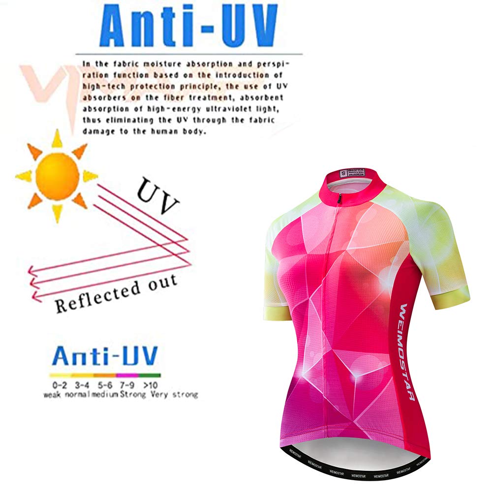 Women's Cycling Jersey Short Sleeve - Breathable Quick Dry Bike Shirt for Mountain & Road Cycling - Comfortable Athletic Wear Top for Outdoor Sports & Fitness Training