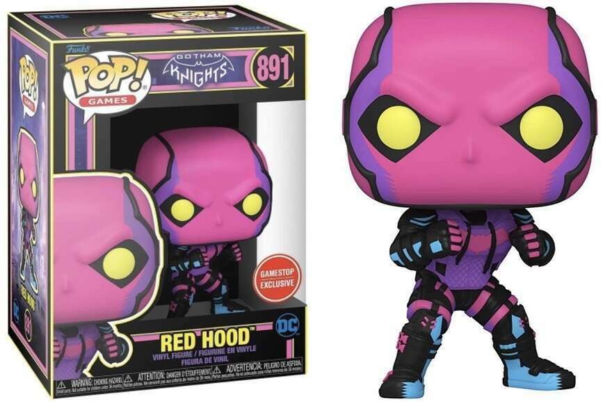 Gotham Knights Red Hood Blacklight Action Figure - GameStop Exclusive Collectible #891 - Perfect for DC Fans & Display Collections