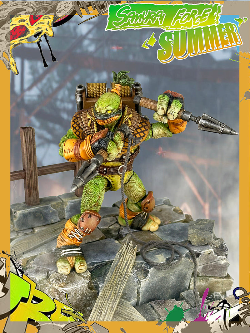 Fury Toys 1/12 Scale 5-inch Action Figure - Wave 3 Rage Samurai Force Turtle Collectible Figure for Display & Play | Perfect for Anime Fans, Model Collectors, and Gift Giving