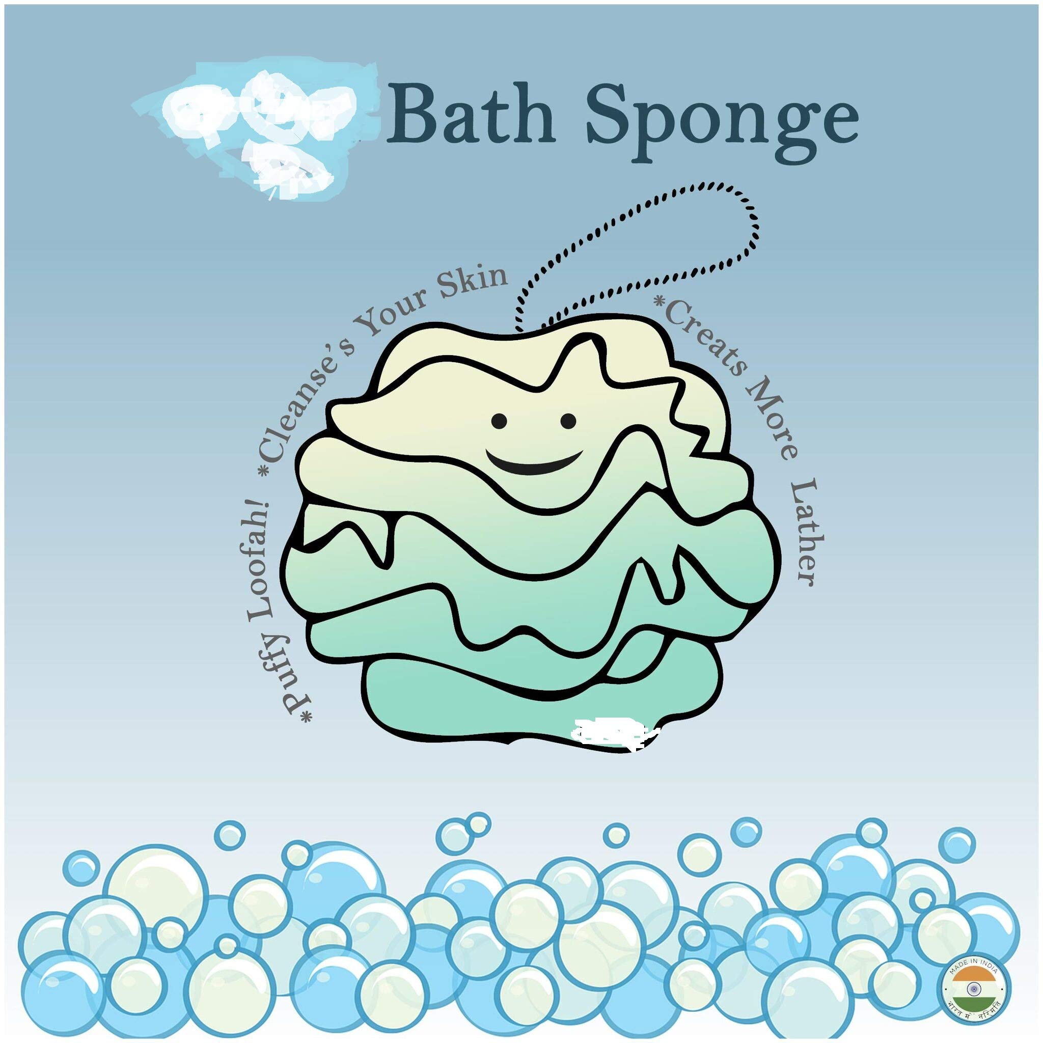 Premium Exfoliating Body Scrubber Sponge - Purple & White for Deep Cleansing & Skin Renewal | Ideal for Shower, Bath & Spa Days at Home