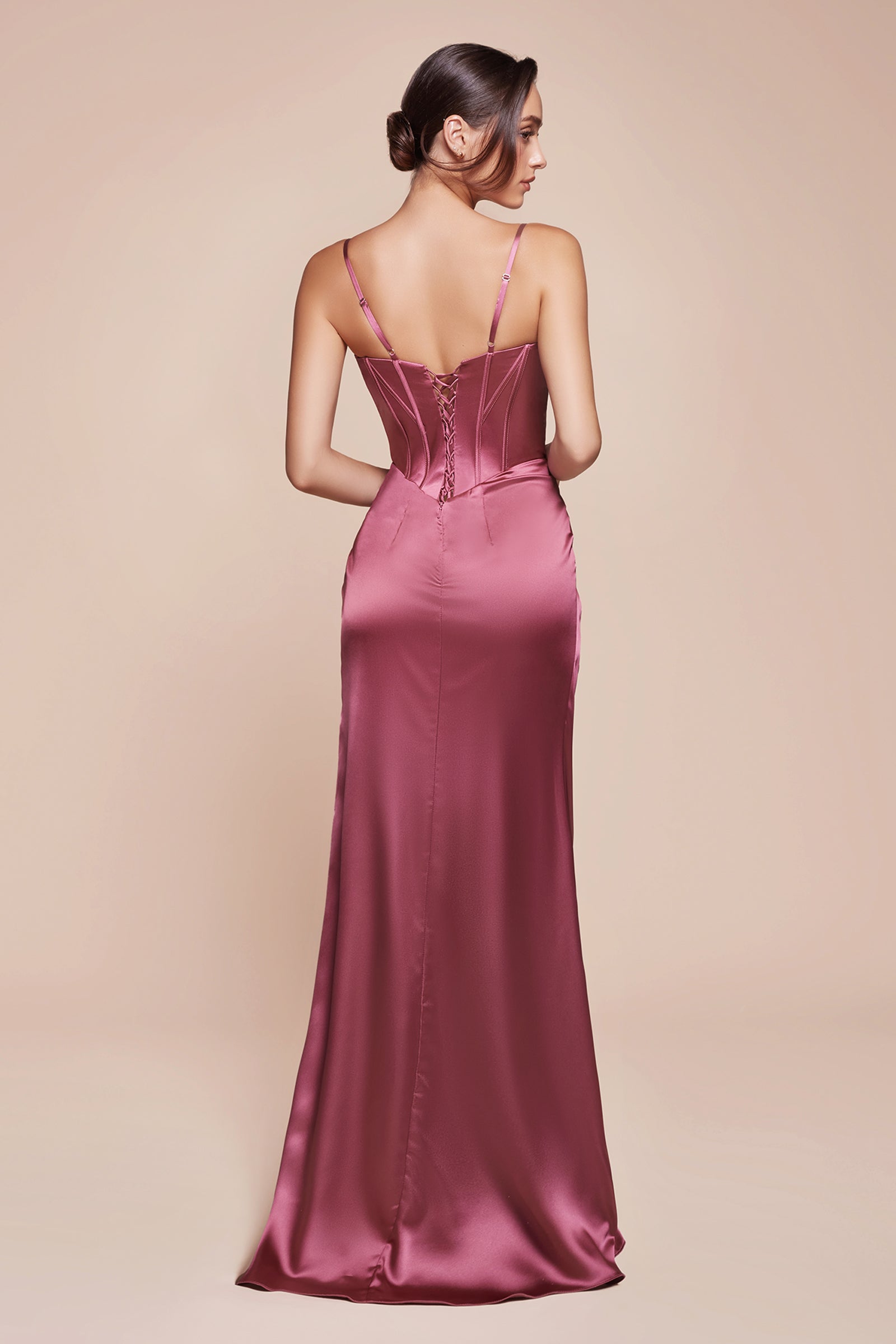 Jocelyn Gown - Elegant Fitted Satin Bustier Luxe Evening Dress for Prom, Wedding & Formal Events | Plus Size Options Available