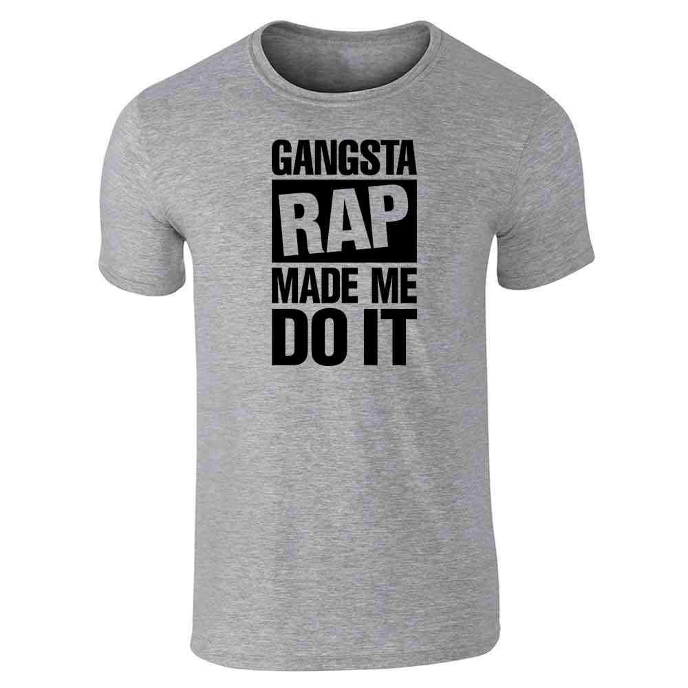 Pop Threads Gangsta Rap Made Me Do It Graphic T-Shirt for Men | Hip Hop Music Inspired Tee | Casual Streetwear & Urban Fashion