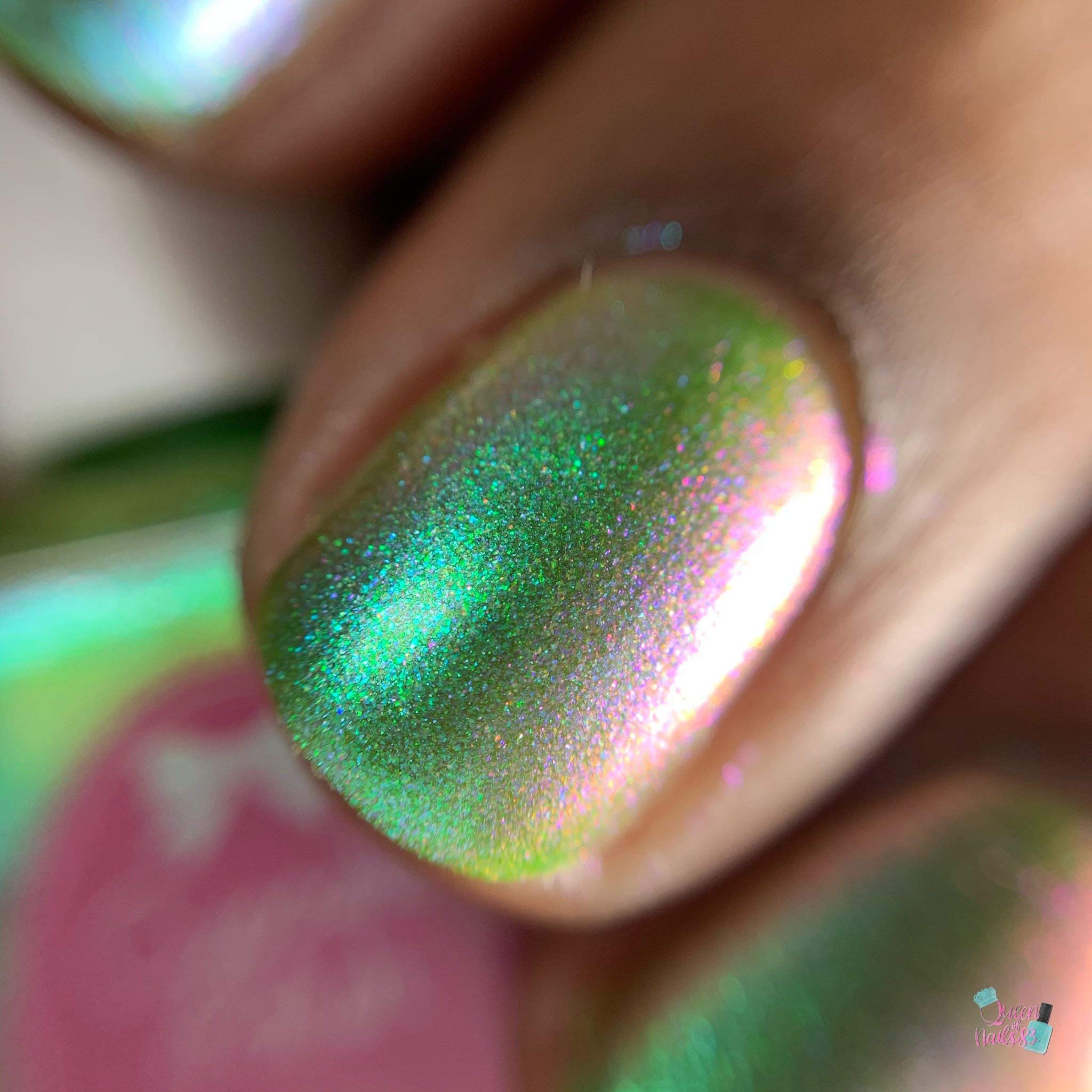Cupcake Polish Eldhraun - Pea Green Shifting Nail Polish with Color Changing Effect | Perfect for Parties, Date Nights & Special Occasions