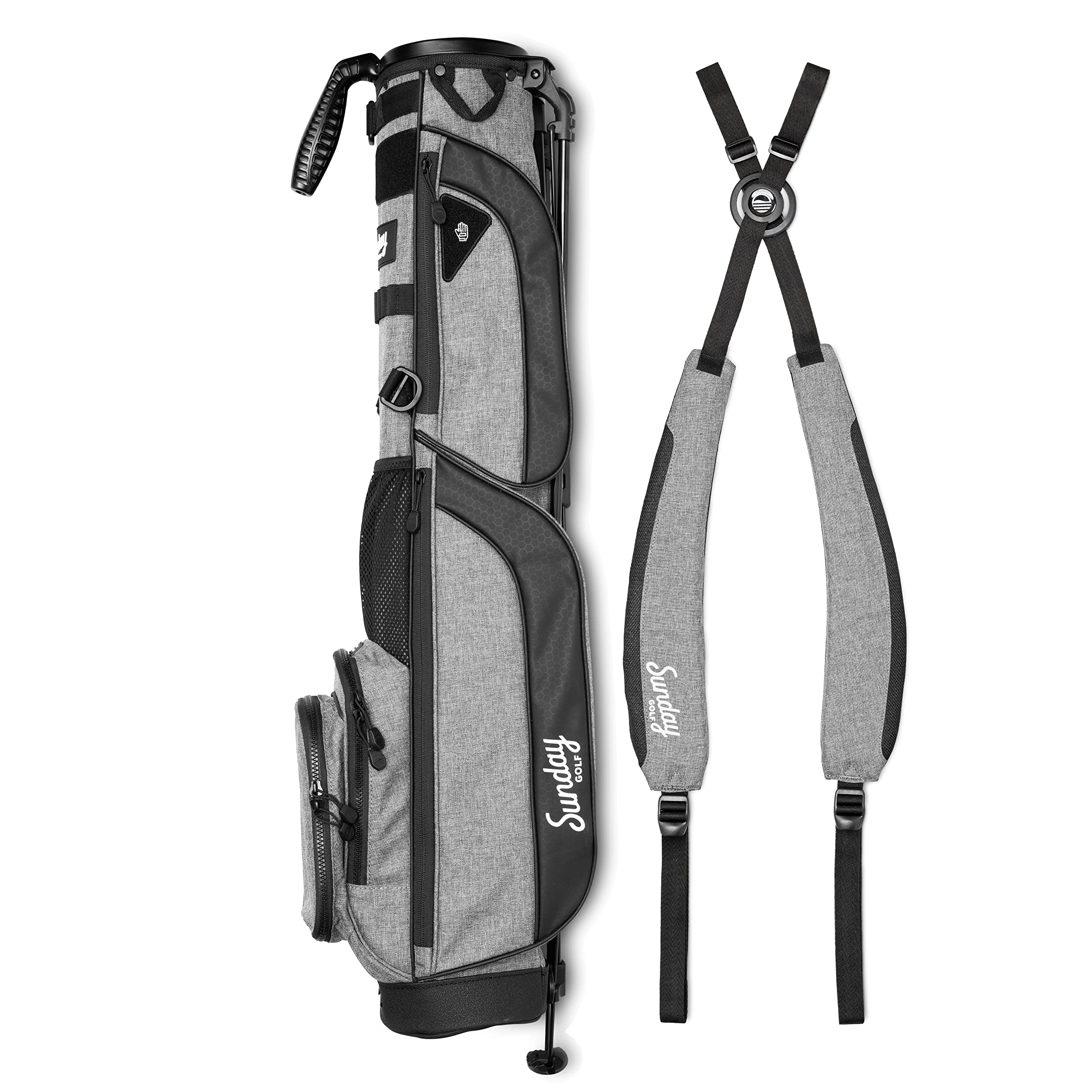 Sunday Golf Loma XL Bag - Ultra Lightweight 3.4lbs Golf Stand Bag with Adjustable Strap & Auto-Open Stand - Perfect for Driving Range, Par 3 Courses & Executive Golf - Ideal for Practice, Travel & Quick Rounds
