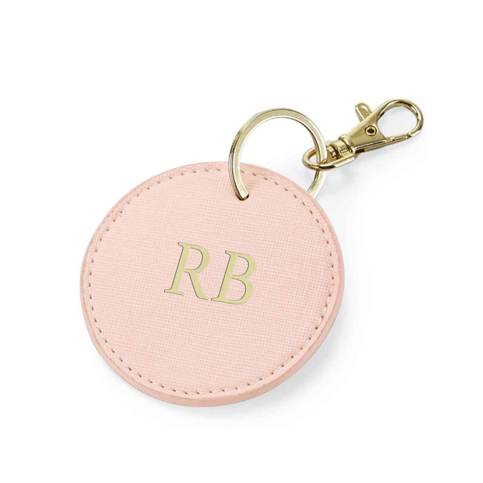 Personalized Carnaby Embossed Initial Circle Keychain - Custom Monogrammed Gift for Women & Men - Perfect for Keys, Bags, and Everyday Carry Accessories