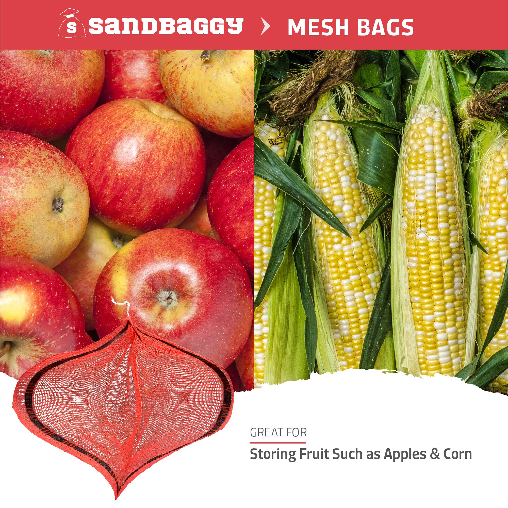Sandbaggy Mesh Onion Produce Bags - Extra Large 21