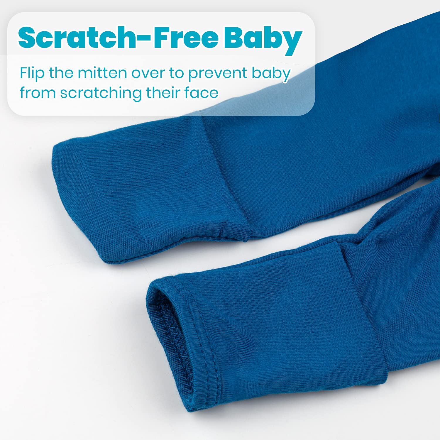 Soft Baby Knotted Gown Set with Mittens & Hat - Newborn Sleepwear for Cozy Nights