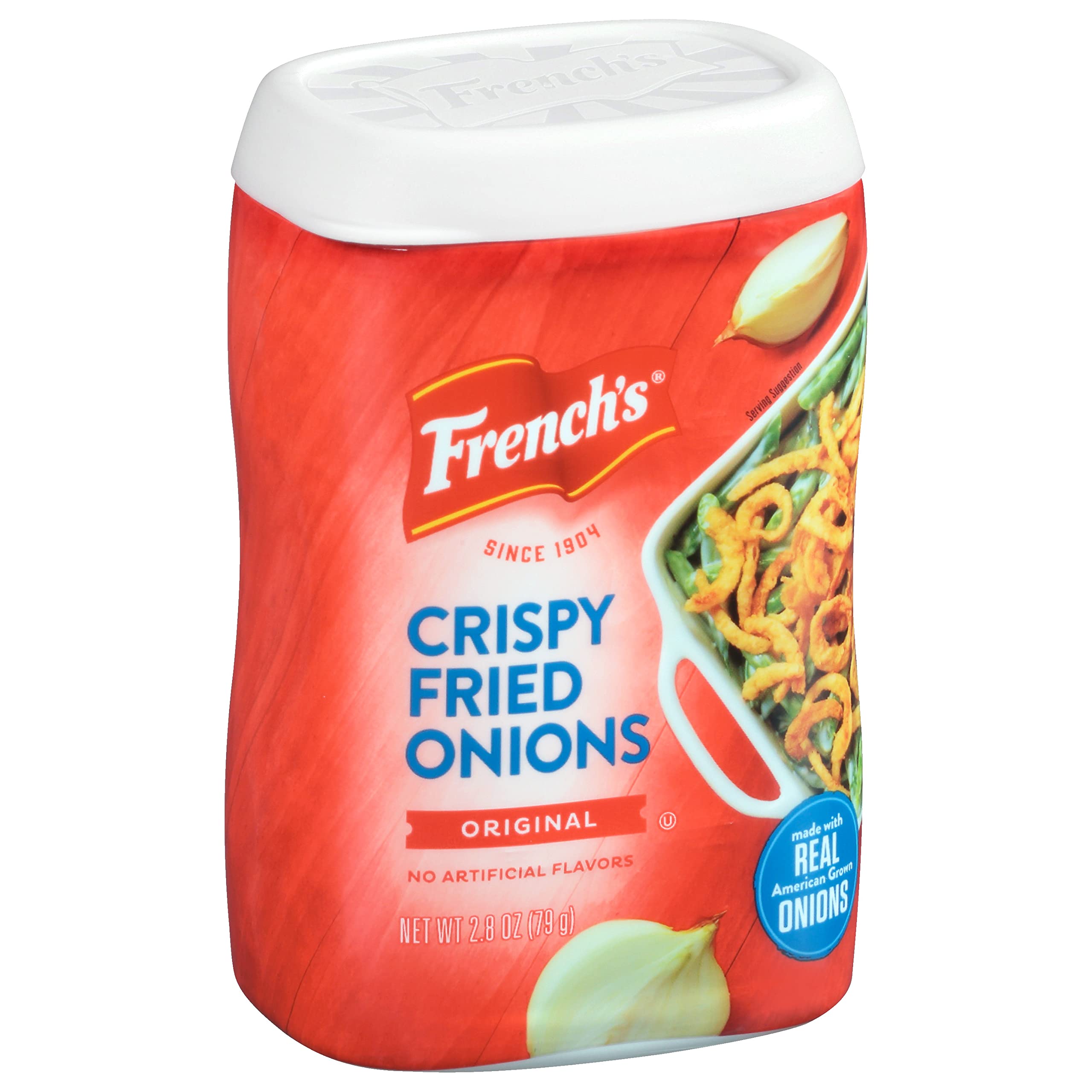 French's Original Crispy Fried Onions, 2.8 oz (Pack of 15) - Perfect for Green Bean Casserole, Salads, Burgers & Toppings - Gluten-Free, Crunchy Onion Toppers for Every Meal