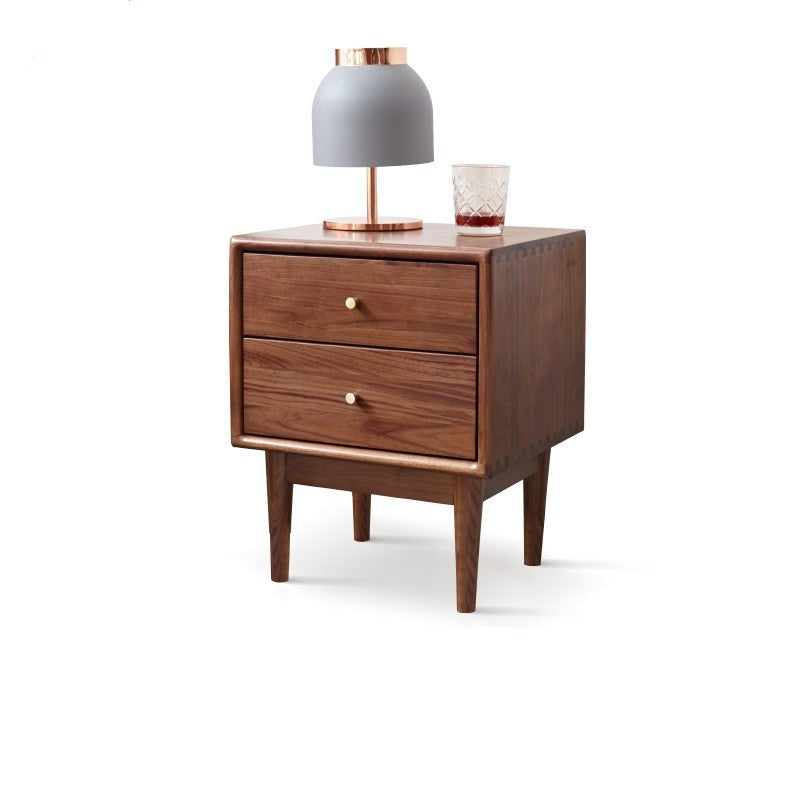 Premium Black Walnut Solid Wood Nightstand - Handcrafted Bedside Table with Drawer | Perfect for Bedroom, Living Room & Guest Room Decor