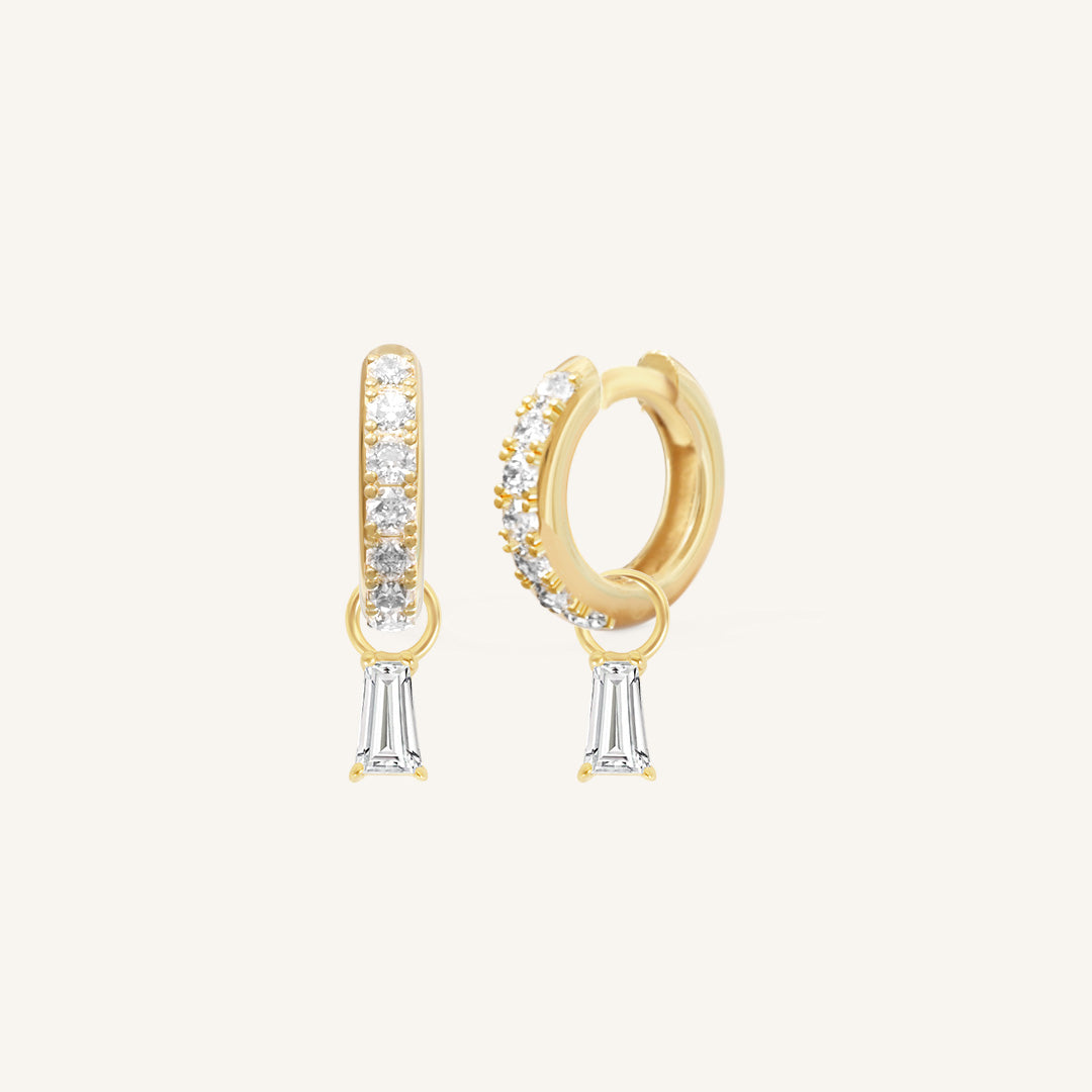 Flourish Crystal Charm Hoop Earrings for Women - Elegant Dangle Earrings for Party, Wedding & Everyday Wear | Hypoallergenic & Lightweight