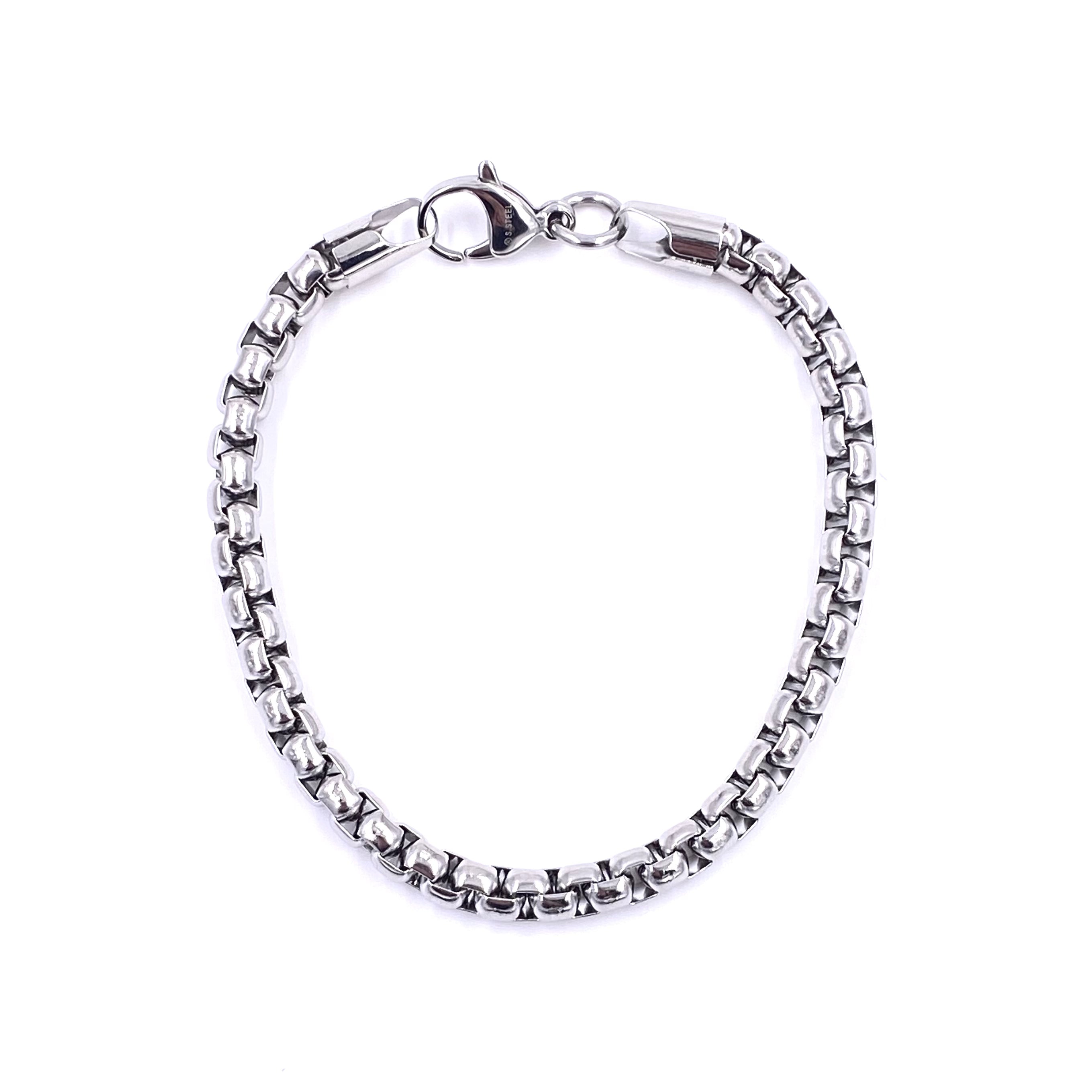 Ashley Gold Stainless Steel Large Box Link Men's Bracelet - Stylish Jewelry for Men, Durable & Hypoallergenic - Perfect for Gifts, Weddings & Everyday Wear
