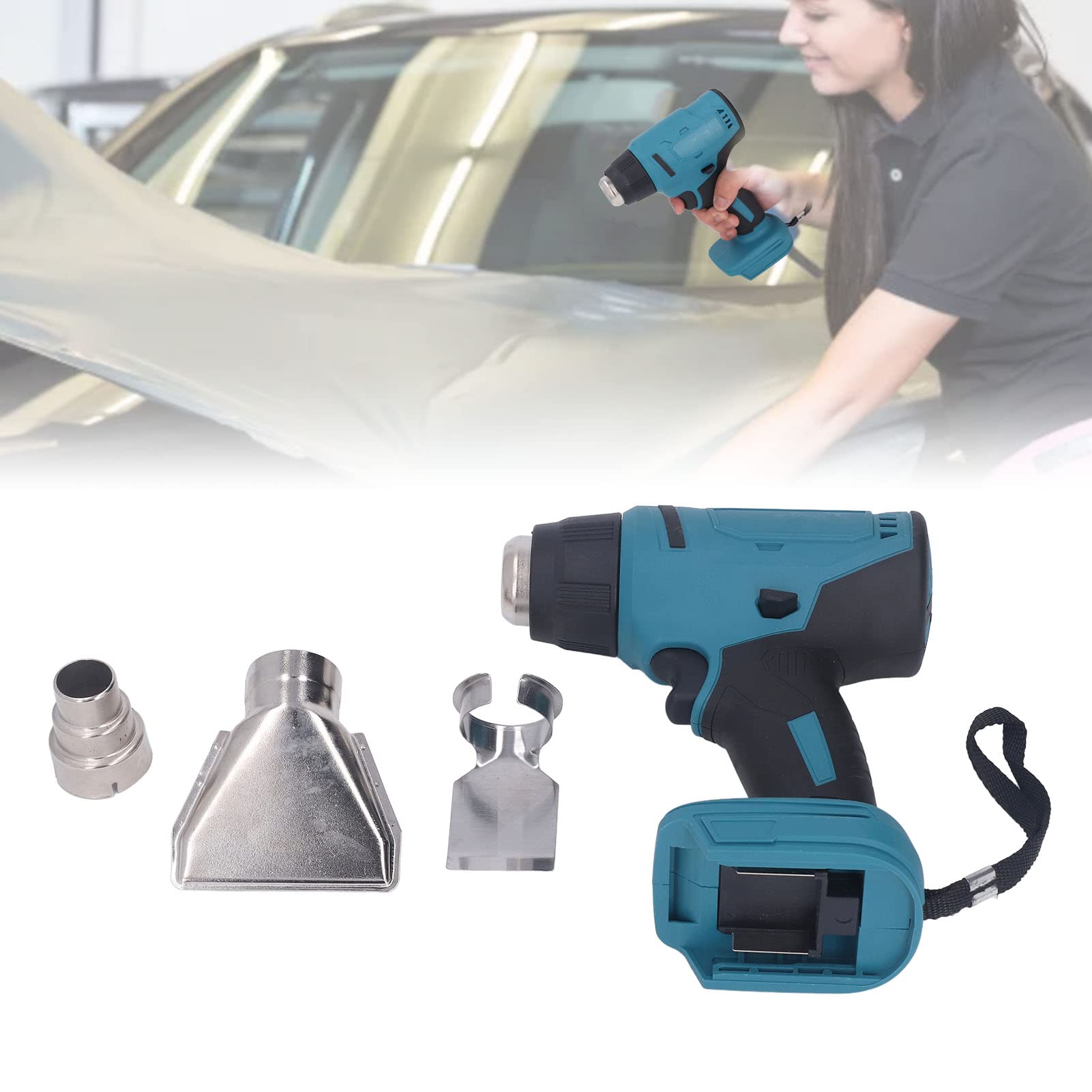 Rechargeable Cordless Heat Nozzles Kit - 3 Quick Heating Attachments for DIY Repairs, Crafting & Electronics Maintenance | Portable Hot Air Tool for Home Improvement & Hobby Projects