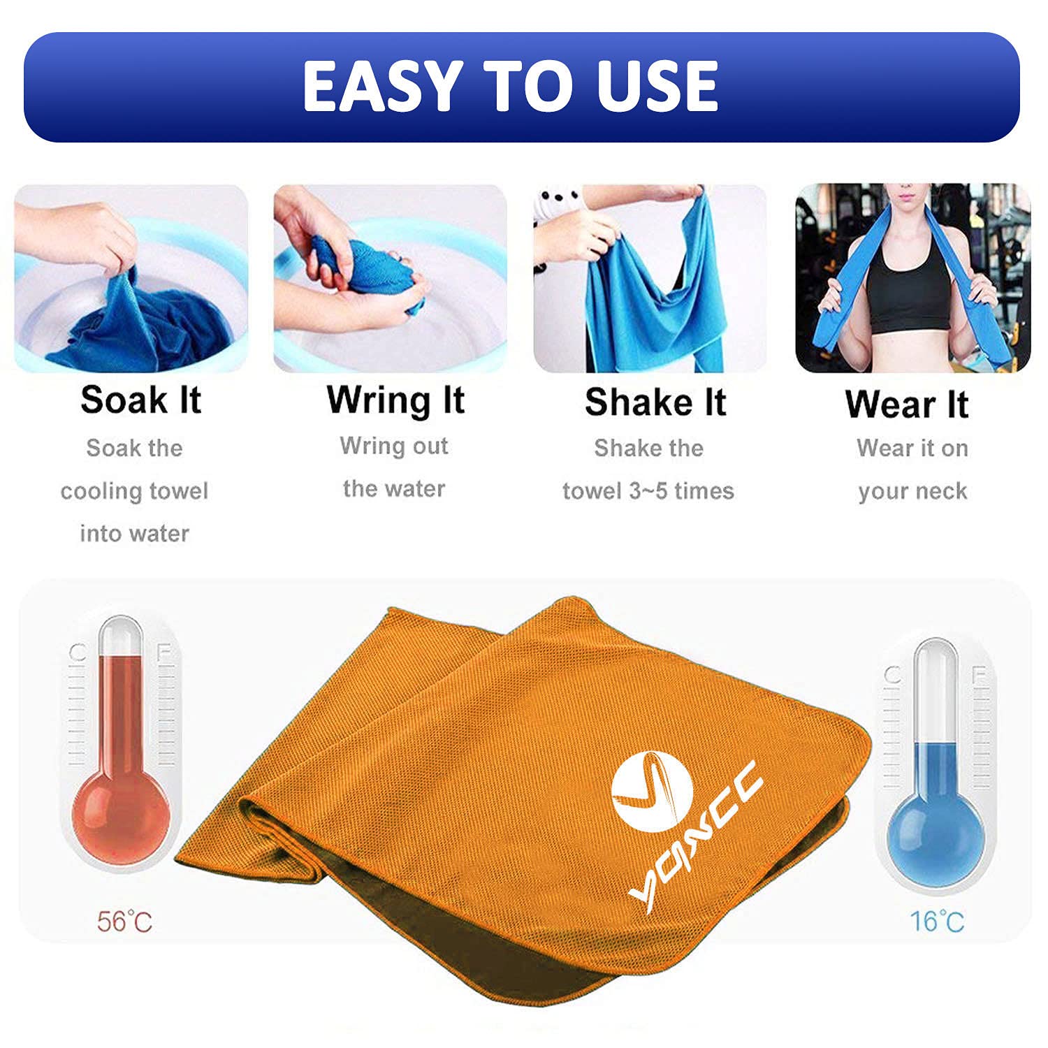 YQXCC 4 Pack Cooling Towels (47