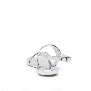 Qupid Women's Silver 2-Strap Sandals - Comfortable Summer Dress Shoes for Weddings & Beach Vacations