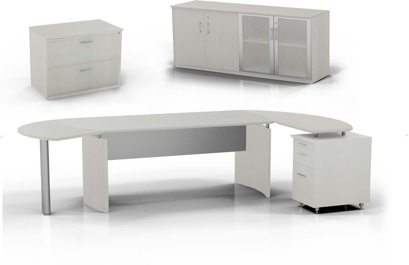 Safco Mayline Medina Office Desk Set [MNT15] - Modern Workstation for Home & Office - Perfect for Small Spaces, Remote Work & Professional Environments