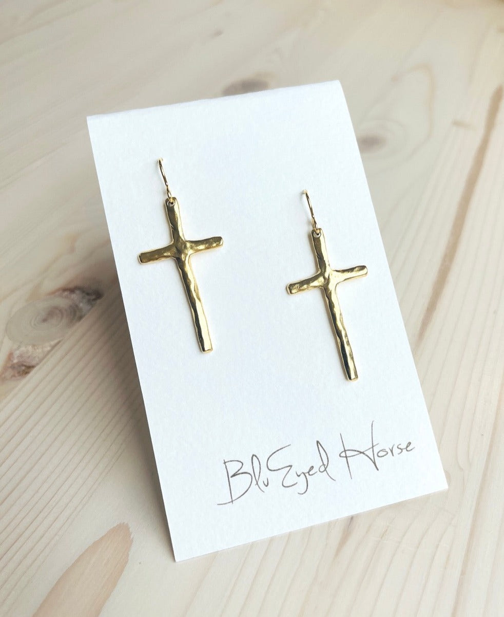 Elegant Long Cross Earrings for Women - Stylish Religious Jewelry Gift for Church, Weddings & Everyday Wear