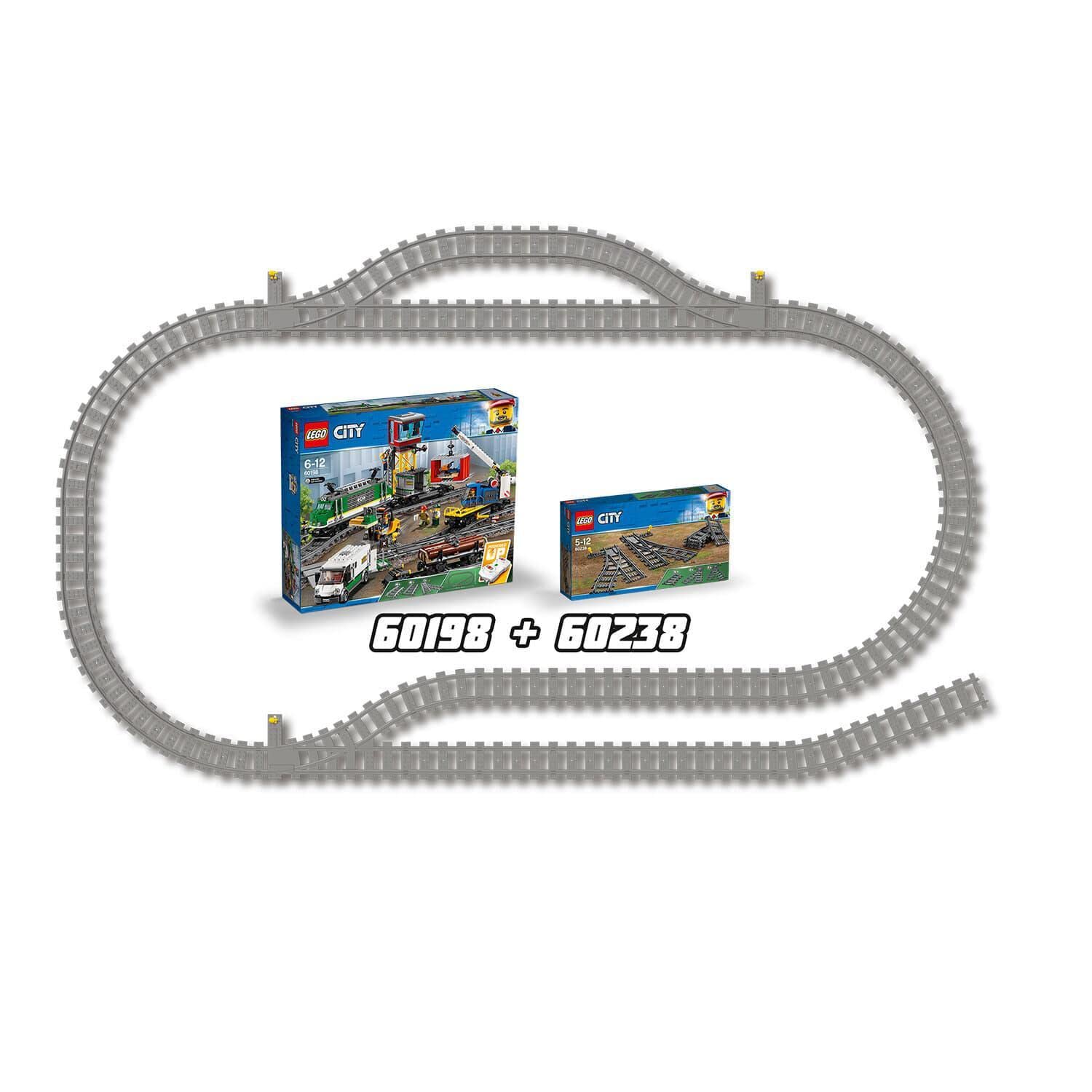 LEGO 60238 City Train Tracks Switch Track Building Toy Set for Kids Ages 5-12 | Compatible with Toy Trains & Railway Tracks | Perfect for Creative Play & Train Layouts