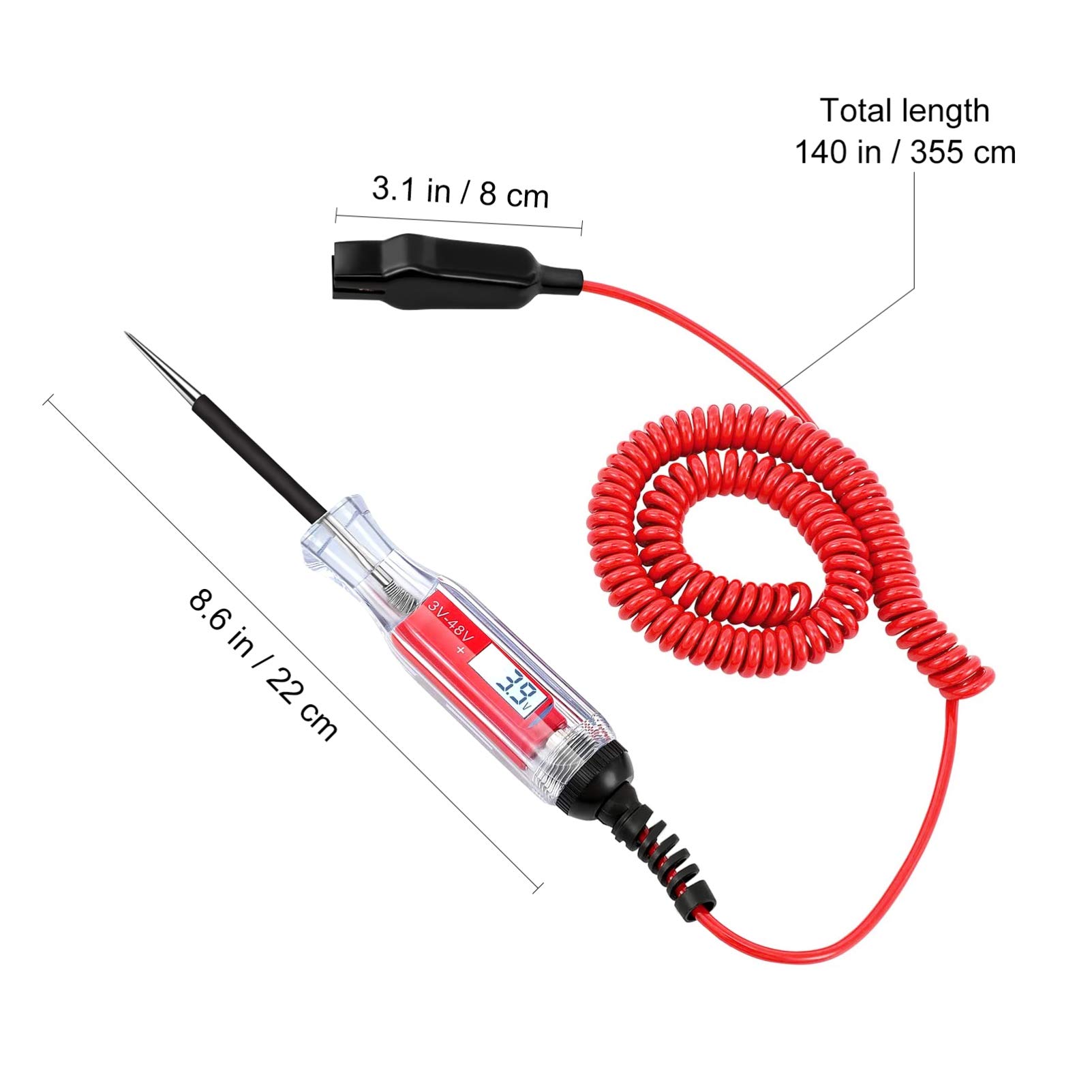 Automotive Circuit Tester Pen - 12V/24V Car Electrical Diagnostic Tool for Vehicle Wiring Repair & Short Circuit Detection - Perfect for Mechanics, DIY Car Enthusiasts & Auto Shop Use