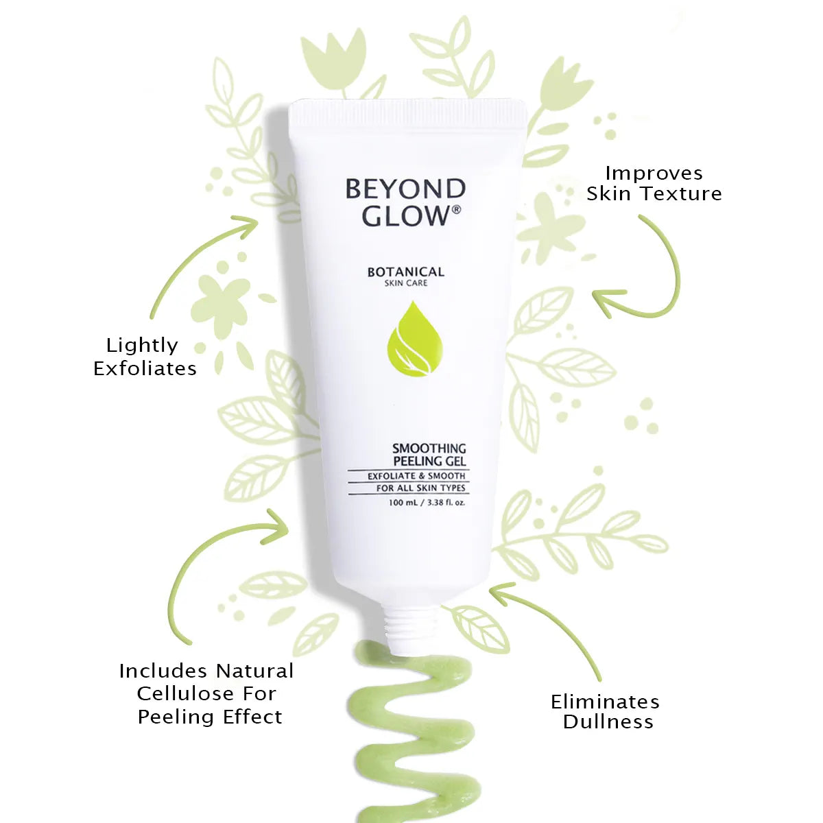Beyond Glow Smoothing Peeling Gel 100ml - Exfoliating Face Scrub for Dead Skin Removal & Brightening - Perfect for Daily Skincare Routine & Glowing Complexion