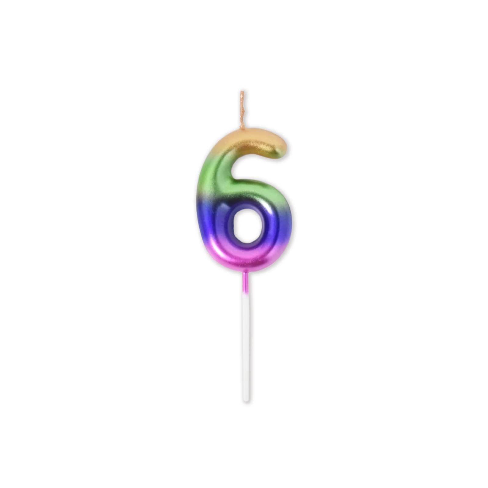 Rainbow Birthday Candles - Gradient Number Cake Toppers for Kids & Adults Parties - Celebration Decor