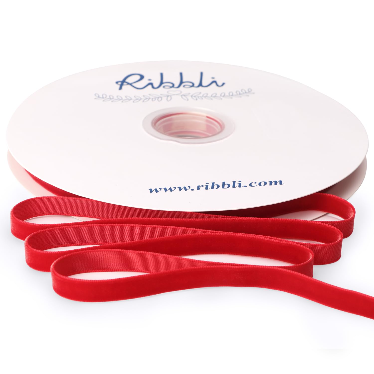 Premium 3/8 Inch Red Velvet Ribbon - 25 Yard Spool for Gift Wrapping, Christmas Decorations, DIY Crafts, and Home Decoration | Perfect for Holiday Gifts, Party Favors, and Scrapbooking Projects