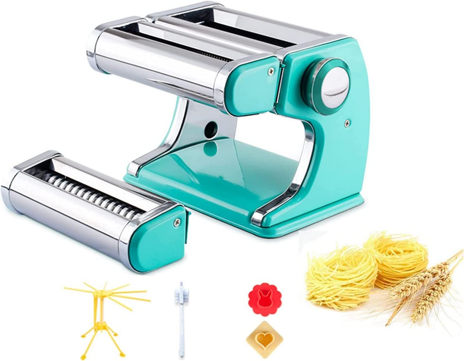 Premium Stainless Steel Pasta Maker Machine with Hand Crank & Clamp - Professional Dough Noodle Maker for Homemade Spaghetti, Fettuccini & More | Perfect for Italian Cooking, Family Meals & Restaurant-Quality Pasta at Home