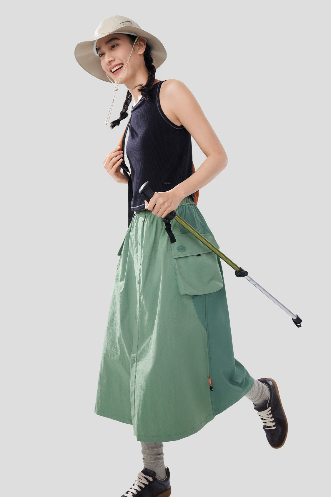 Women's Water Repellent Utility Skirt with Parachute Design - Outdoor Hiking, Travel & Casual Wear for Active Lifestyles