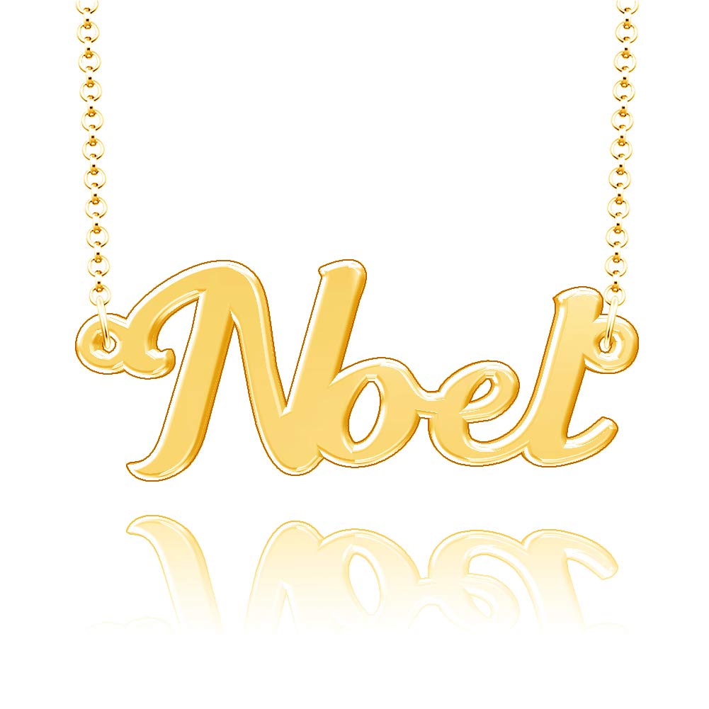 Custom Sterling Silver Noel Plate Personalized Last Name Necklace - Unique Family Gift for Christmas, Anniversaries & Special Occasions