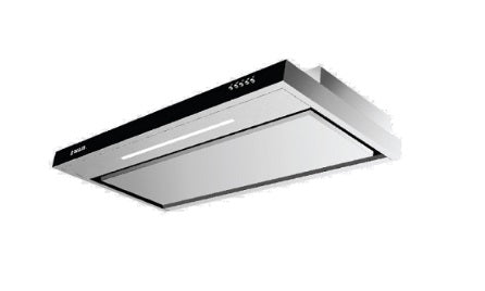 Ellane EH 2990 90cm Stainless Steel Slimline Range Hood with Ellane OS 812SV 86cm 3-Burner Gas Cooktop - Modern Kitchen Ventilation & Cooking Solution for Home Chefs