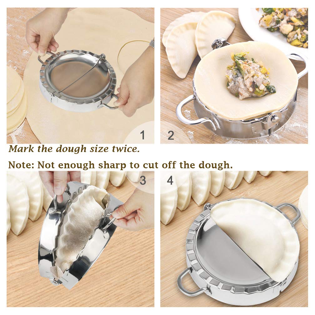6.4 Inch Large Empanada Maker - Stainless Steel Empanada Press for Meat Pocket Pies - Perfect for Home Cooking, Parties & Latin American Cuisine