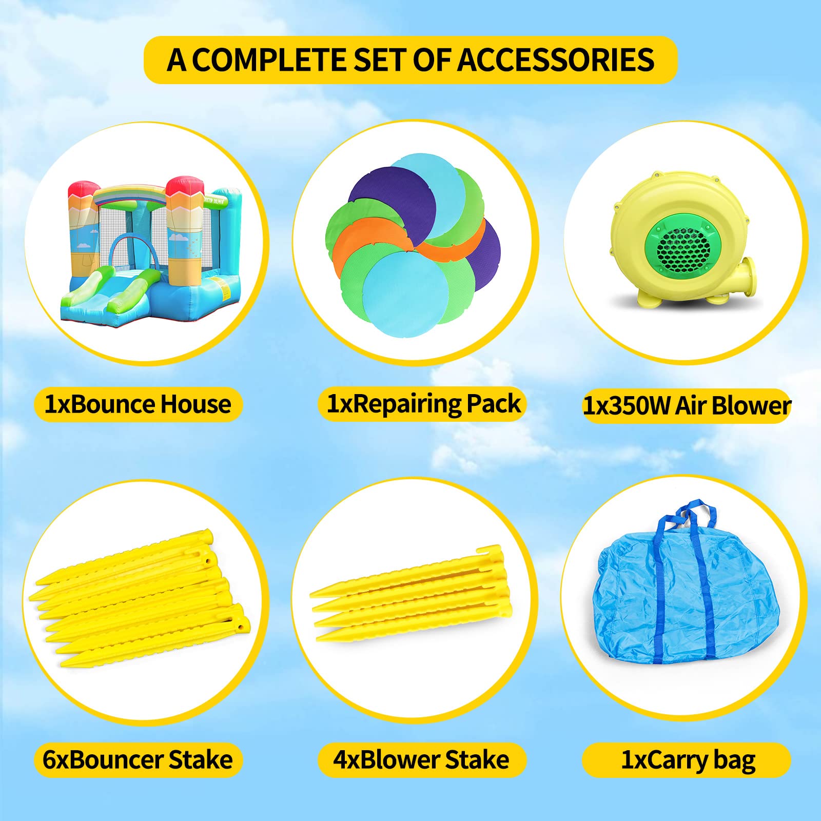 Doctor Dolphin Indoor Bounce House for Kids with Blower - Inflatable Jump House for Toddlers, Birthday Gift (350W Blower Included) - Perfect for Indoor Playrooms, Backyard Parties & Family Gatherings