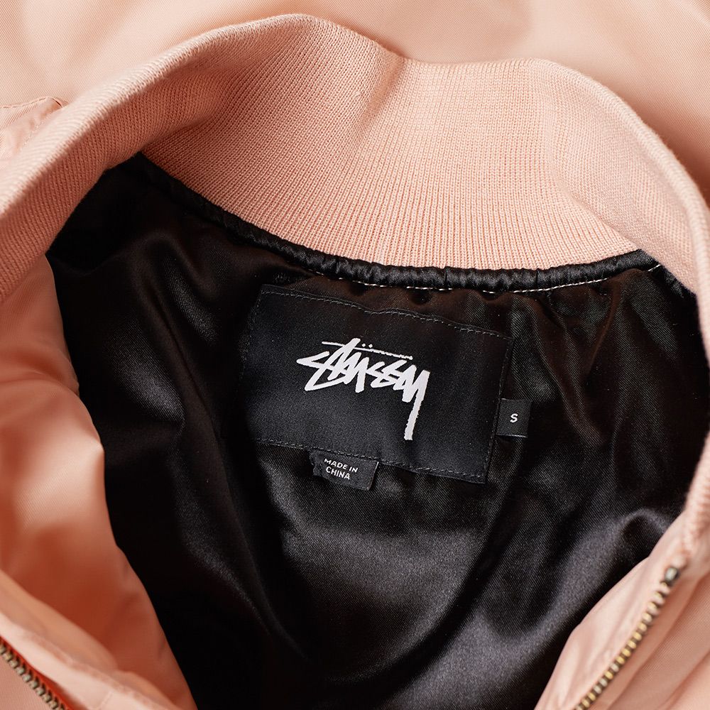 Stussy Flight Satin Bomber Jacket Peach 115329 - Stylish Men's & Women's Lightweight Jacket for Casual Wear & Street Fashion