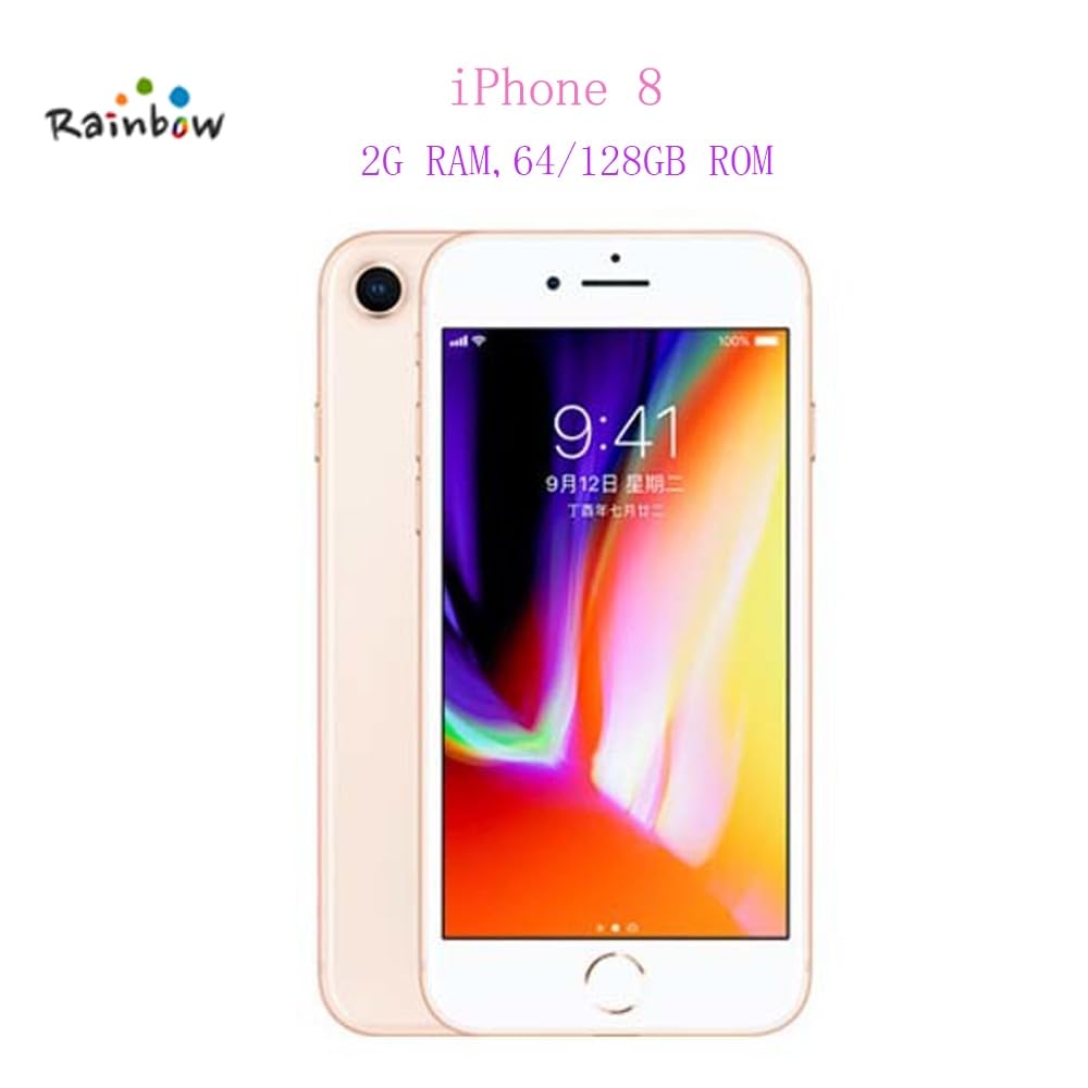 Refurbished Apple iPhone 8 64GB Gold Unlocked Smartphone - Perfect for Travel, Business & Everyday Use