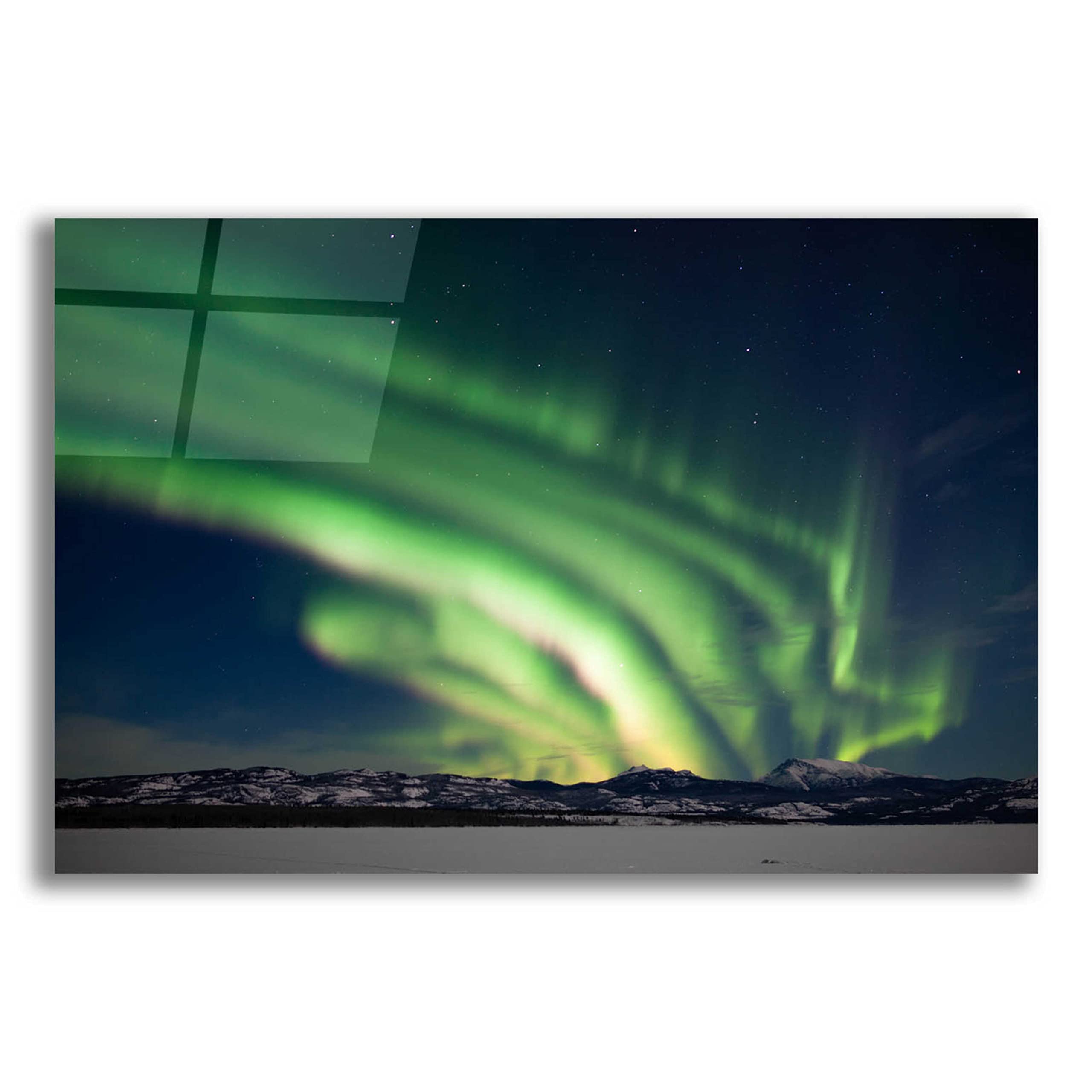 Epic Art 'Dancing Northern Lights' Acrylic Glass Wall Painting - 24x16 Inches Modern Home Decor - Perfect for Living Room, Bedroom & Office Wall Art