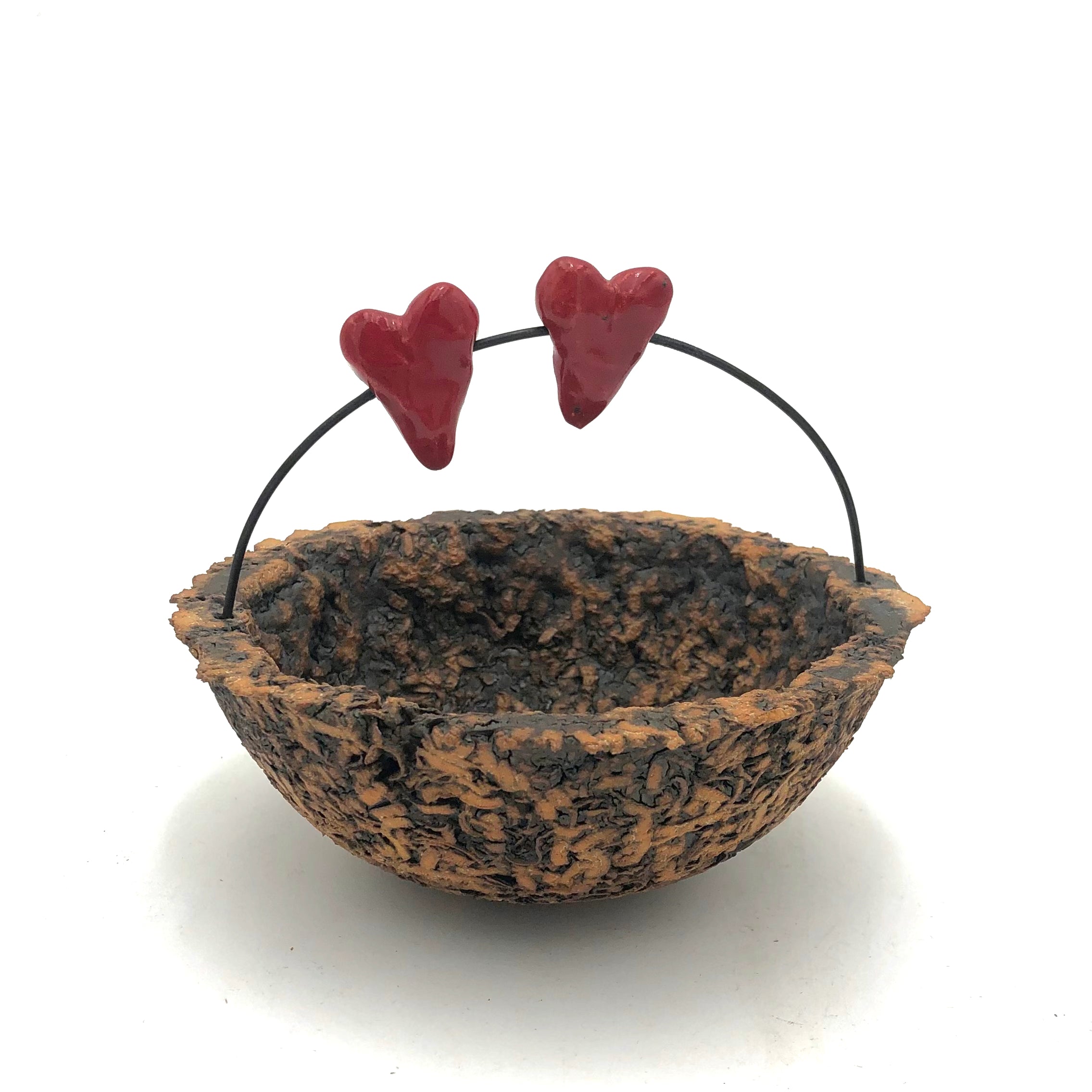 Cathy Broski Handmade Ceramic Sculpture Rustic Nest Bowl - Assorted Designs for Home Decor, Farmhouse Style Centerpiece, and Gift Giving