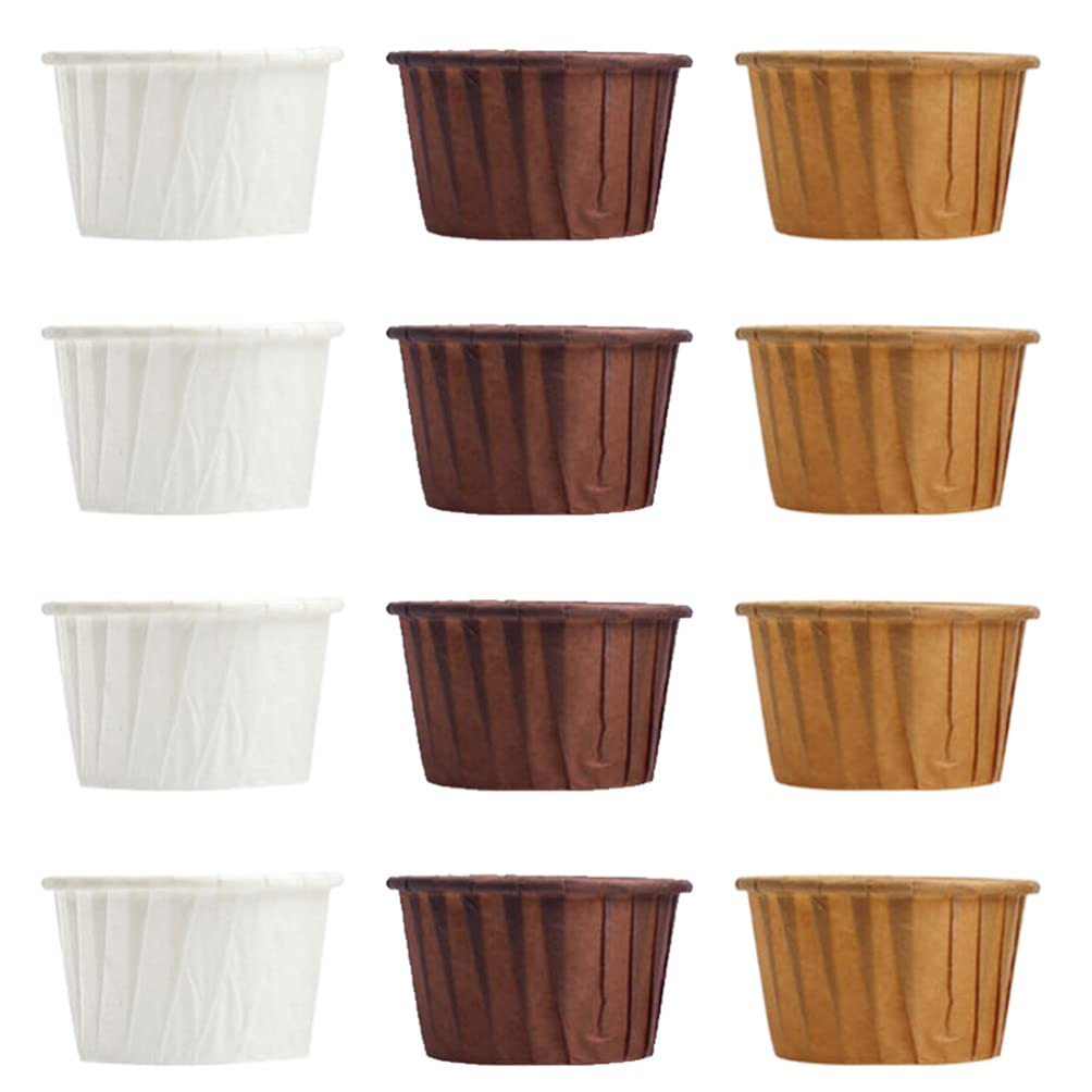 Hemoton 150Pcs Brown Disposable Baking Cups - Oil-Proof Greaseproof Muffin & Cupcake Liners, Food Grade Paper Pudding Cups for Baking, Baby Food & Party Desserts | Perfect for Home Baking, Birthday Parties & Holiday Treats
