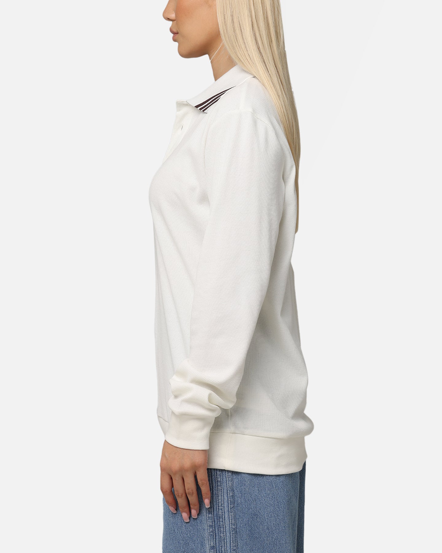 Adidas Men's Long Sleeve Polo Shirt - Breathable Performance Golf Shirt, Moisture-Wicking Casual Work Shirt in Off White | Perfect for Golf, Office & Business Casual Wear