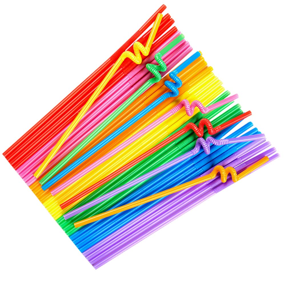 400pcs Disposable Drinking Straws - Colorful Plastic Straws for Juice, Coffee, Milk Tea, Kids Parties & Festive Events | Bulk Party Supplies for Birthdays, Weddings & Summer Celebrations