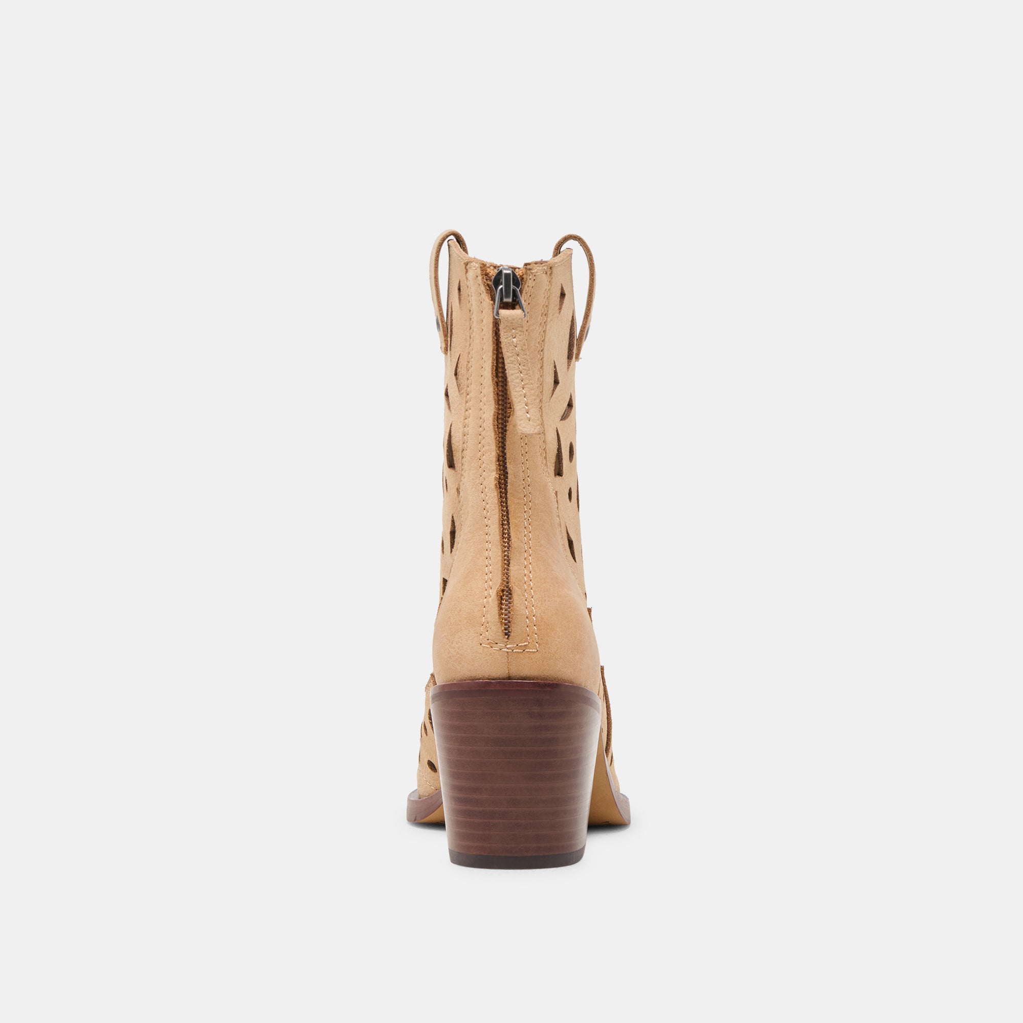 ZENOBI Women's Distressed Leather Booties in Camel - Stylish Ankle Boots for Fall & Winter, Perfect for Casual Outfits and Office Wear
