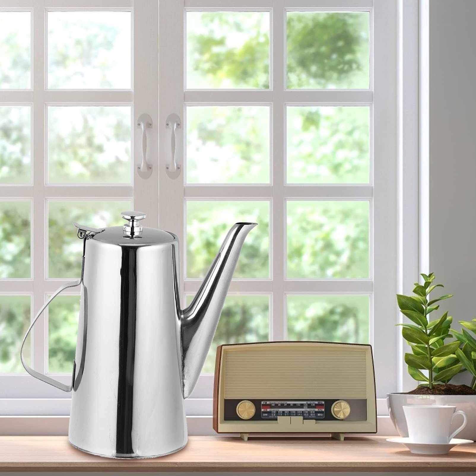 Hemoton 1pc Stainless Steel Oil Dispenser & Water Bottle - 500ml Cold Water Kettle, Household Oil Container for Cooking, Sesame Oil, Vinegar Storage - Perfect for Kitchen, Camping & Outdoor Use