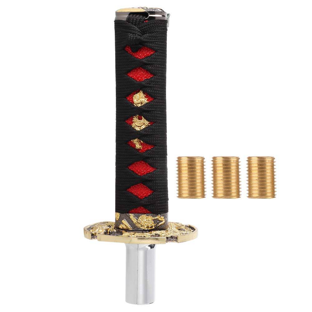Samurai Sword Shift Knob 150mm - Unique Car Gear Shift Knob with Polyester Fabric for Manual Transmission - Perfect for JDM Cars, Drifting & Car Enthusiasts