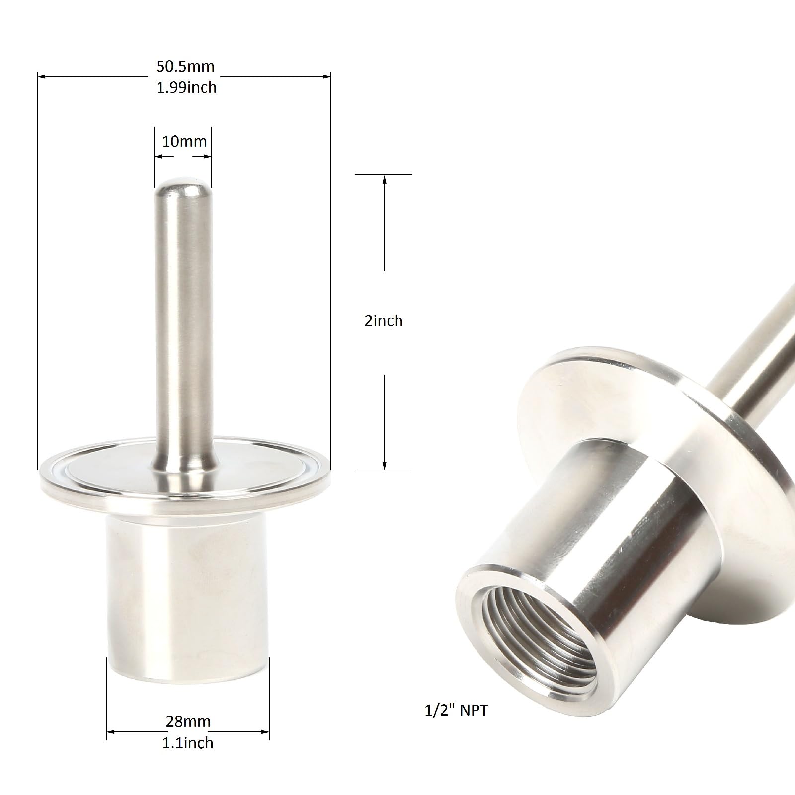 Stainless Steel Thermometer Well 2