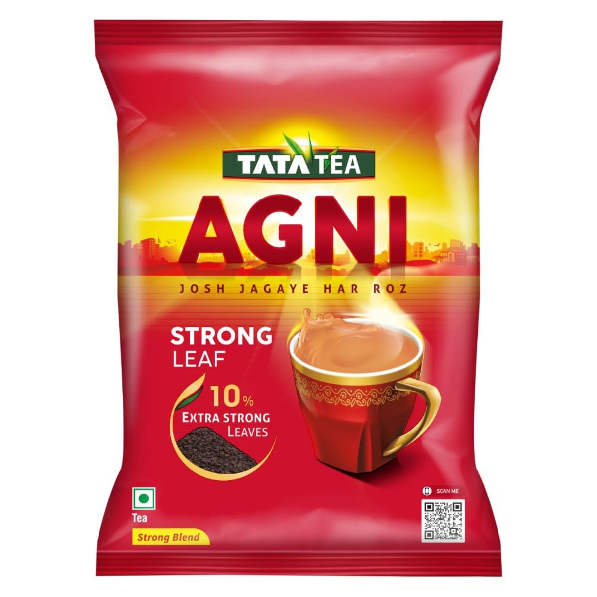 Tata Tea Agni 1kg - Premium Strong Black Tea with 10% Extra Strong Leaves | Perfect for Morning Chai, Office Breaks & Family Tea Time