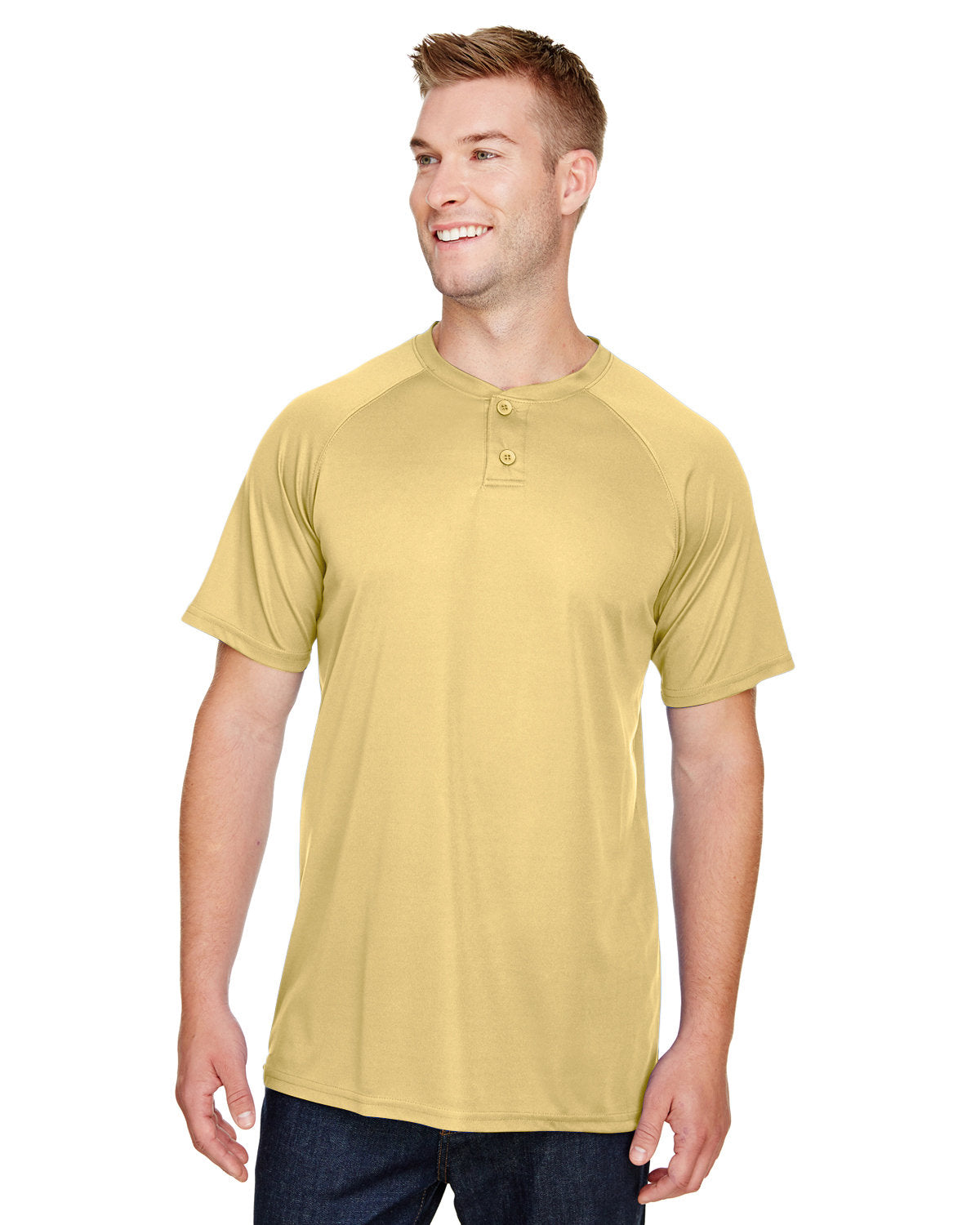 Augusta Sportswear AG1565 Adult Attain 2-Button Baseball Jersey - Comfortable & Durable for Baseball Games, Team Uniforms & Casual Wear