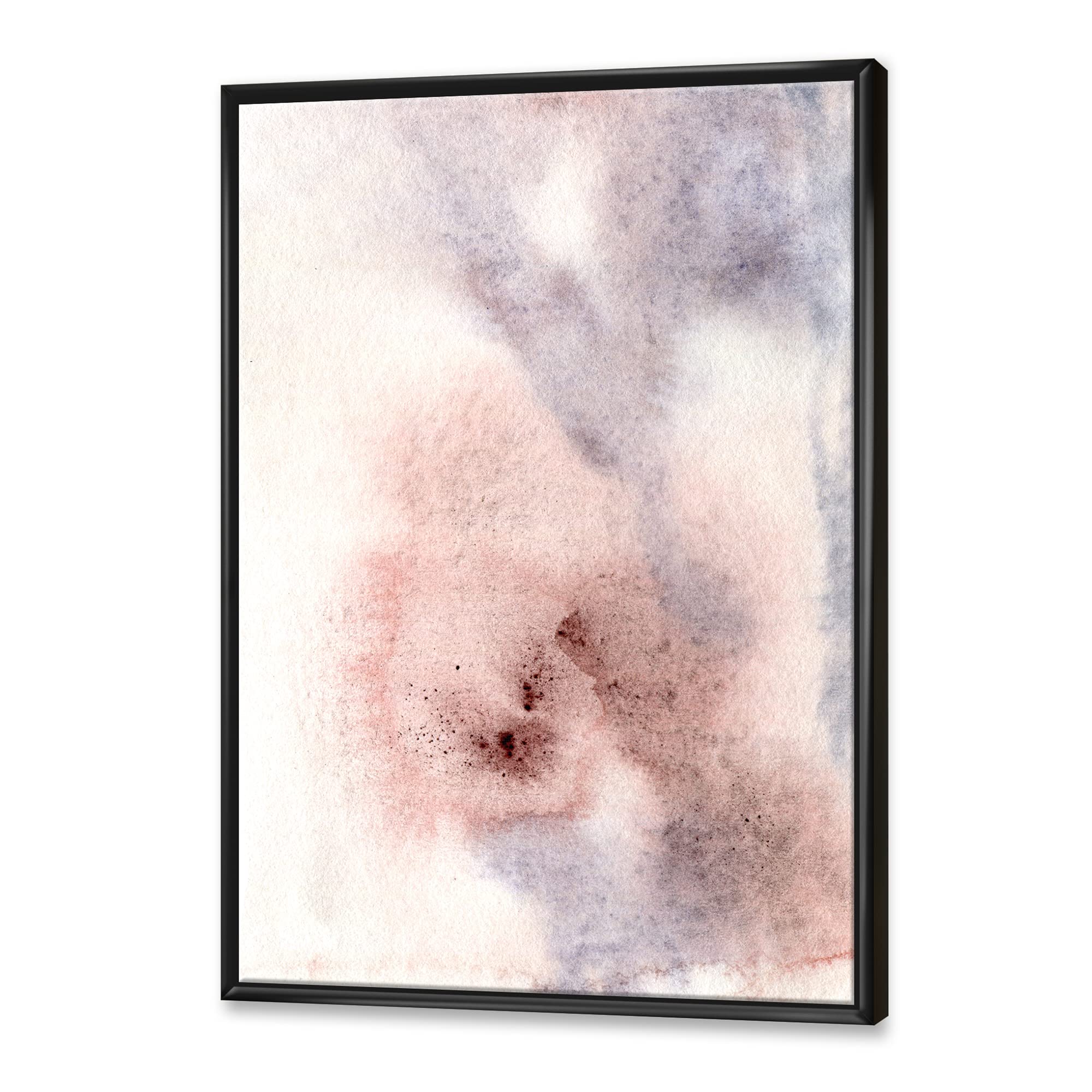 Pastel Abstract Canvas Wall Art with Blue, Pink, Beige & Red Spots - Modern Framed Print for Living Room, Bedroom & Office Decor
