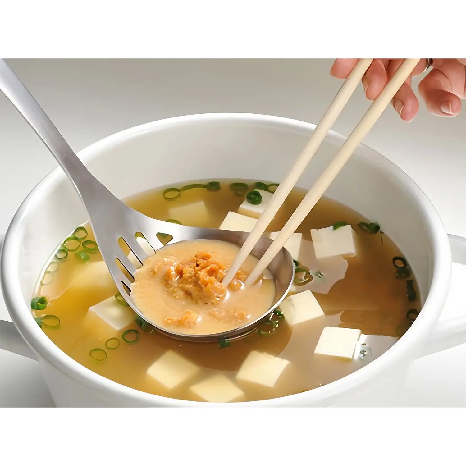 Stainless Steel Drainer Ladle - Kitchen Strainer Spoon for Soup, Pasta & Cooking - Perfect for Draining, Serving & Meal Prep